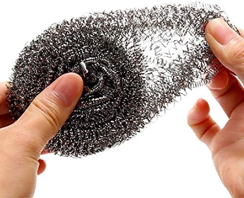 12 Pack Stainless Steel Scrubber, Steel Wool Scrubber,Scouring Pads,Metal Kitchen Scrubbers for Dishes,Metal Sponge,Steel Wool Scrubber for Cleaning Sinks Kitchen Dishes Ovens Pots Pans - Image 4