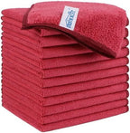 HOMEXCEL Red Microfiber Cleaning Cloth, Microfiber Towels for Car, 12 Pack by HOMEXCEL