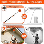 26FT Reach Cobweb Duster with Extension Pole - Spider Web Brush for Cleaning with 5-20FT 4-Section Flip-Lock Telescopic Pole, Effortlessly Cleans High Indoor & Outdoor Webs - Image 2