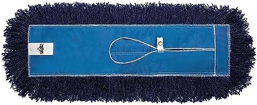 Nine Forty 24-Inch Premium Nylon Dust Mop Replacement Head - Heavy Duty Mop Head Refill for Industrial, Commercial, and Residential Cleaning - Dry Floor Duster for Hardwood Surfaces - Blue (1-Pack) by NineForty