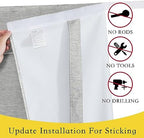 NICETOWN Privacy French Linen 100% Blackout Door Window Curtains - Image 3