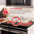 Italy Travel Stove Top Cover for Electric Stove 28"x20", Italy Stove top Cover, Italian Gifts Heat Resistant Glass Cooktop Cover, Flat RV Range Stovetop Protector, Dish Drying Mat for Kitchen - Image 3