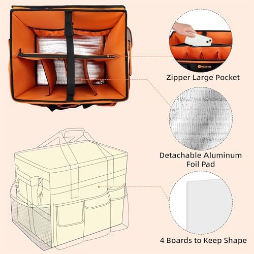 WILAXI PRO Large Rolling Cleaning Caddy with Wheels and Detachable Trolley, Extra Large Water-Resistant Cleaning Cart for Housekeepers, Cleaning Supplies Organizer with Multi-Pockets Tools Storage - Image 5
