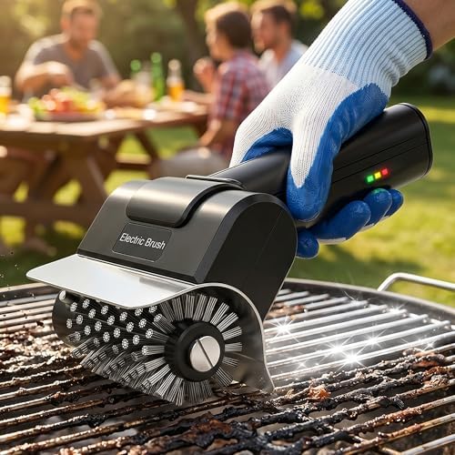 Electric Grill Brush, Cordless Automatic BBQ Power Cleaner by LALASANI