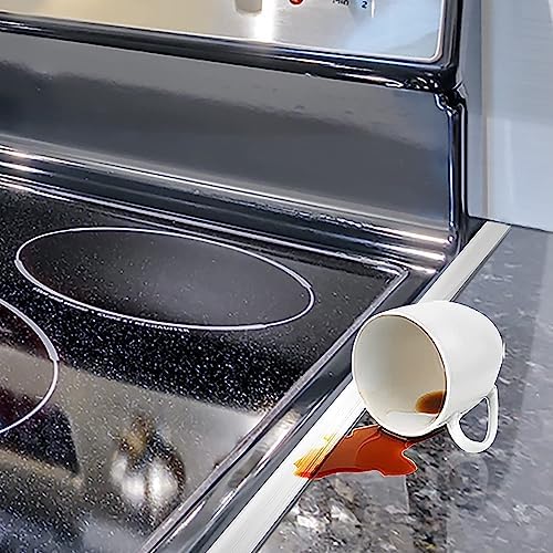 Stove Cover, Stove Guard, Stainless Steel Stove Gap Covers, Heat Resistant & Easy to Clean Stove Counter Gap Cover, Kitchen Stove Counter Gap Cover Eliminates Gap Between Counter & Appliances (2 pcs) - Image 3
