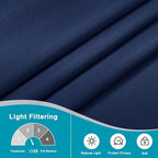 Hiasan French Door Curtains Privacy, Navy Blue, 52W x 72L, 1 Panel - Image 5