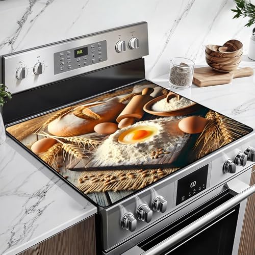 Stove Top Cover for Glass Electric Stove, 28.5"x 20.5" Heat Resistant Cooktop Protector Mat with Non-Slip Rubber Backing, Scratch Protection and Counter Space Mat by BSFHH