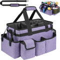 Cleaning Caddy Bag,Large Cleaning Supplies Organizer with Handle for Housekeepers,Purple by ZIOZERTT