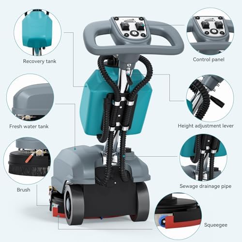 15'' Walk Behind Electric Commeicial Floor Scrubber Machine - Image 2
