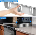 Stove Cover, Stove Guard, Stainless Steel Stove Gap Covers, Heat Resistant & Easy to Clean Stove Counter Gap Cover, Kitchen Stove Counter Gap Cover Eliminates Gap Between Counter & Appliances (2 pcs) - Image 5