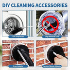 Bluesea 7 Pieces 25 Feet Dryer Vent Cleaner Kit, Reinforced Nylon Dryer Vent Cleaning Kit, Durable Dryer Vent Brush Vacuum Attachment with Flexible Lint Trap Brush, Vacuum & Dryer Adapters - Image 3
