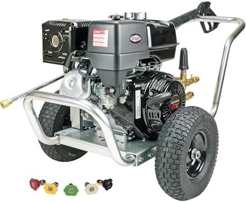 Simpson 4200 PSI Gas Pressure Washer, 4.0 GPM Commercial Power Washer, Honda Engine, 50' Hose, Aluminum Water Blaster Series, 49-State Compliant (ALWB60827) by Unknown