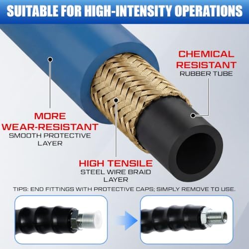 1 Pcs 1/4" X 75' Blue Carpet Cleaning Solution Hose, Regular - Image 4