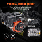 VEVOR Gas Powered Pressure Washer 3400 PSI 2.6 GPM, with Spray Gun and Extension Wand, 5 Quick Connect Nozzles, Copper Pump - Image 3