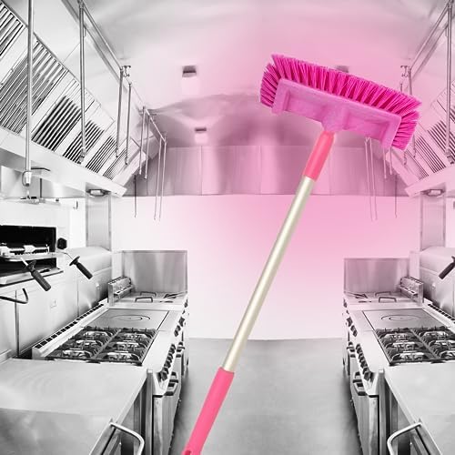 SPARTA 40422EC26 Floor Scrub Brush Head, Multi-Level, Dual Surface Plastic Block with Side Bristles, Crimped Polyester, Threaded Handle Hole, Ideal for Wide and Tight Spaces, BPA Free, 12 Inches, Pink - Image 6