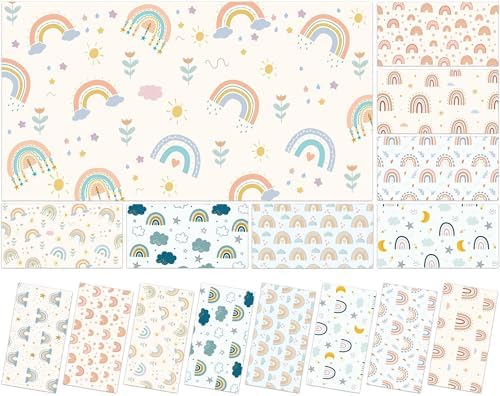 8 Pcs Fluorescent Light Covers with 80 Magnets Decorative for Classroom Ceiling Light 4x2 Feet Magnetic Light Covers Filter Easy Install for Office Hospitals & Home Drop Ceiling Supplies(Boho Rainbow) by Wiooffen