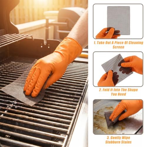 100pcs Griddle Cleaner Screens 4x5.5 Grill Mesh Pads for Flat Top Cleaning - Image 4