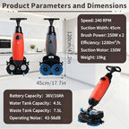 Commercial Floor Scrubber Machine, Electric Buffer Polisher, 3-in-1 - Image 6