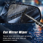 Dickno Car Side Mirror Squeegee, 35.6'' Retractable Rearview Mirror Wiper, Mini Portable Auto Window Squeegee Cleaner, Universal Vehicle Glass Cleaning Tool for Rainy Foggy Weather (Black) - Image 3