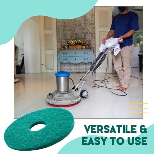 Teenyyou 2 Pcs 12" Green Floor Buffer Pads for Machine - Image 5