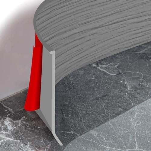Vinyl Baseboard Molding Trim 4 Inch Peel and Stick Cove Base by Heonay