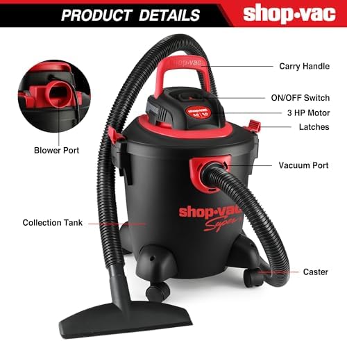 Shop-Vac 2035089 5 Gallon 3.0 Peak HP Wet/Dry Vac with Blower Function - Image 4