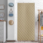 NICETOWN Taupe Thermal Insulated Door Curtains 82 Inches Long for Bedroom - Image 6