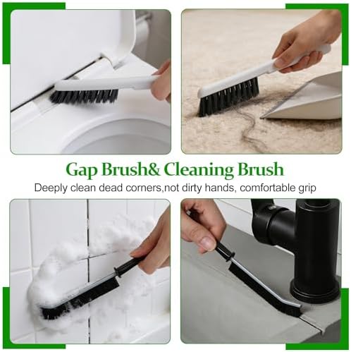 19Pcs Crevice Cleaning Brush Set,Hard Bristle Gap Scrub Tools - Image 4