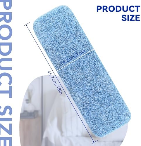 Replacement Microfiber Pad Fit for Rubbermaid Commercial 18 Inch Mop Head - 10 Pack Update Wrapping Wet & Dry Commercial Cleaning Reusable Refills Fit for Any Microfiber Flat Mop System 18" - Image 3