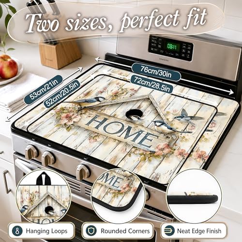 Stove Top Cover,28.5"L x 20.6"W,Heat Resistant Cooktop Protector Mat - Image 2