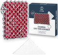 316L Cast Iron Scrubber Chainmail - Chain Mail Scrubber for Skillet, Pan by ZYLARK