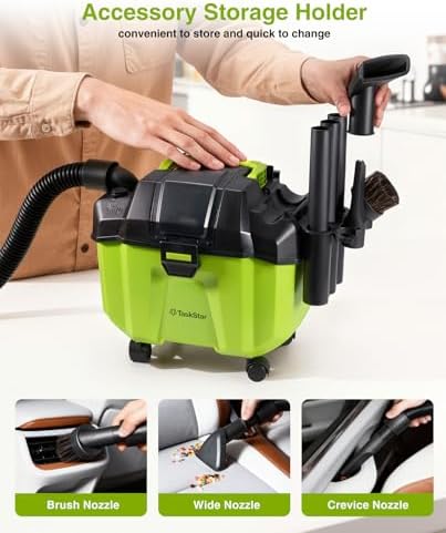 TaskStar Cordless Shop Vac, 2.6 Gal Portable Wet Dry Vacuum, Brushless - Image 3