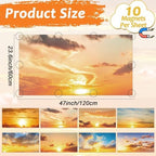 8 Pcs Fluorescent Light Covers with 80 Magnets Decorative for Classroom Ceiling Light 4 x 2 Feet Magnetic Light Covers Filter Easy Install for Office Hospitals & Home Drop Ceiling Supplies (Sunrise) - Image 2