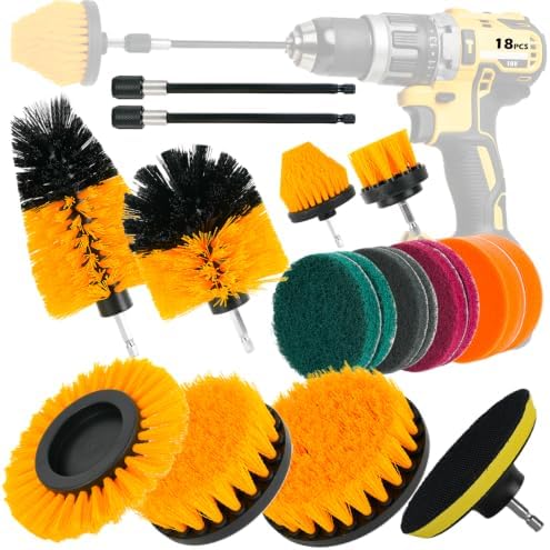 18PCS Drill Brush Attachments Set, Power Cleaning Scrub Brushes by Unknown