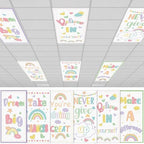 6pcs Classroom Inspirational Fluorescent Magnetic Light Cover,2x4 FT Pastel by Hallswl