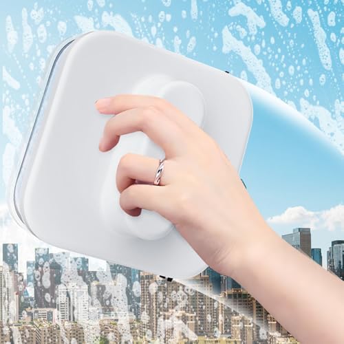 POCREATION Magnetic Window Cleaner, Double Sided Adjustable High Rise Tool with Ultra Fine Fiber Cloth and Silicone Squeegee, for 3 to 10mm Thickness Glass (D0310 (3-10mm)) - Image 2