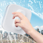 POCREATION Magnetic Window Cleaner, Double Sided Adjustable High Rise Tool with Ultra Fine Fiber Cloth and Silicone Squeegee, for 3 to 10mm Thickness Glass (D0310 (3-10mm)) - Image 2