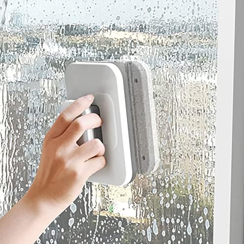 Double Sided Window Cleaner,Magnetic Window Cleaner Tool, Large Handle High Safety Sturdy Plastic Window Cleaning Tool for 3 to 10mm Glasses by Kuuleyn