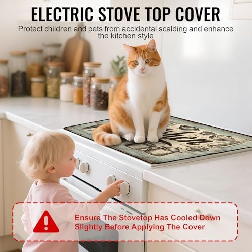 NYZE Stove Top Cover, Electric Glass Cooktop Protector for Kitchen - Image 4