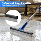 Floor Squeegee for Concrete Floor, 17.5" Heavy Duty Squeegee Broom for Floor, Commercial Scrubber Mop with Extendable Long Handle, Bathroom Tile Shower Glass Window - Image 2