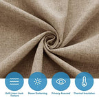 RYB HOME Privacy French Door Curtains for Back Glass Door Inside House - Image 5