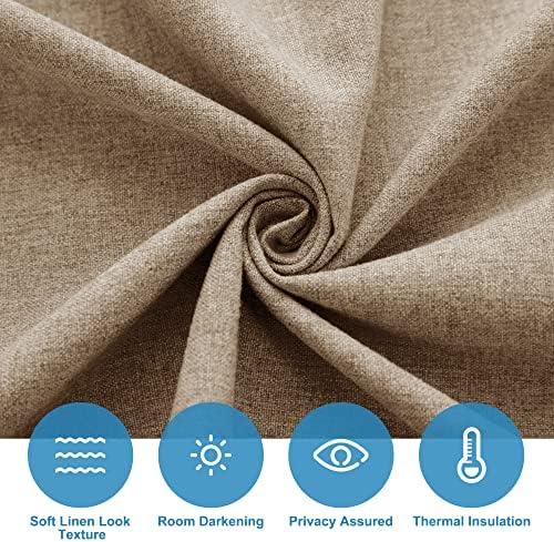 RYB HOME French Door Curtains for Patio Sliding Glass Door, Window Covering - Image 5
