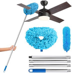 DRQ Ceiling Fan Cleaner Duster with 13-48 in Extension Pole, Blue, 2 Pack by DRQ