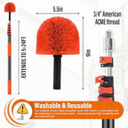 30FT Reach Cobweb Duster with Extension Pole,Spider Web Brush for Cleaning - Image 2