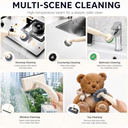 Handheld Steam Cleaner, Fast Heat Steam Cleaner, Adjustable Steam, 450mL Large Water Tank, Pressurized Portable Steamer for Cleaning Home, Kitchen, Car, Bathroom, Tile, Furniture, Multi-Surface - Image 5