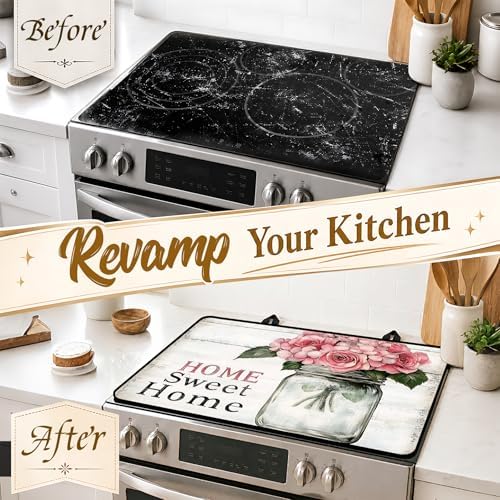 Stove Top Cover,28.5"L x 20.8"W,Heat Resistant Cooktop Protector Mat - Image 4