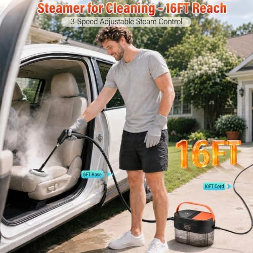 Steam Cleaner for Home, Handheld Steam Cleaner with 1800ml Large Tank - Image 4