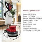 17" Heavy Duty Commercial Floor Buffer Polisher 154RPM 110V 1100W - Image 2