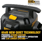 DEWALT 6 Gal 5 HP STEALTHSONIC Quiet Shop Vacuum Wet and Dry DXV06P-QTB - Image 4