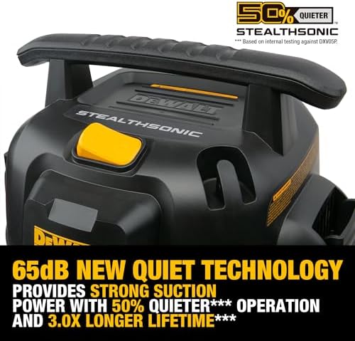 DEWALT 6 Gal 5 HP STEALTHSONIC Quiet Shop Vacuum Wet and Dry DXV06P-QTB - Image 4